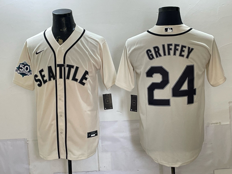 Men Seattle Mariners #24 Griffey cream Game 2026 Nike MLB Jersey 0716002->seattle mariners->MLB Jersey